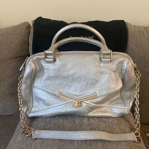 Botkier Bag silver and gold satchel shoulder bag and chain cross body